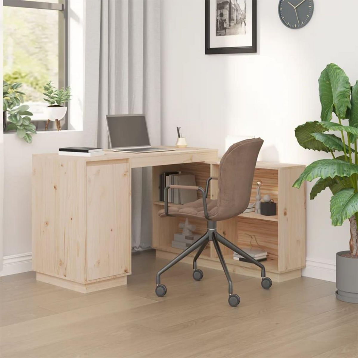 VIDAXL Bureau 110x50x75 cm Bois massif de pin