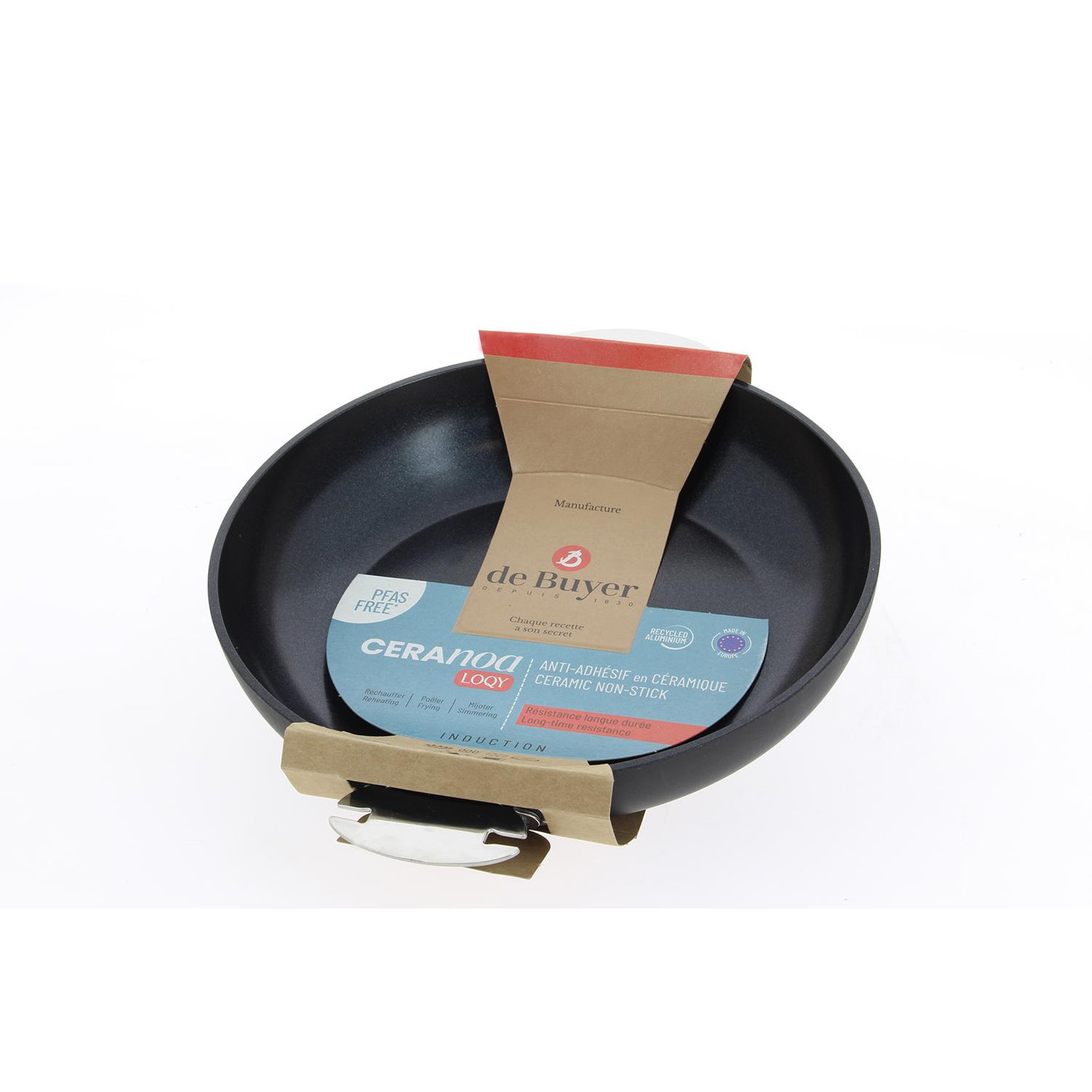 Voir la diapositive 2 : De buyer Poêle antiadhésive céramique 24cm - 8264.24
