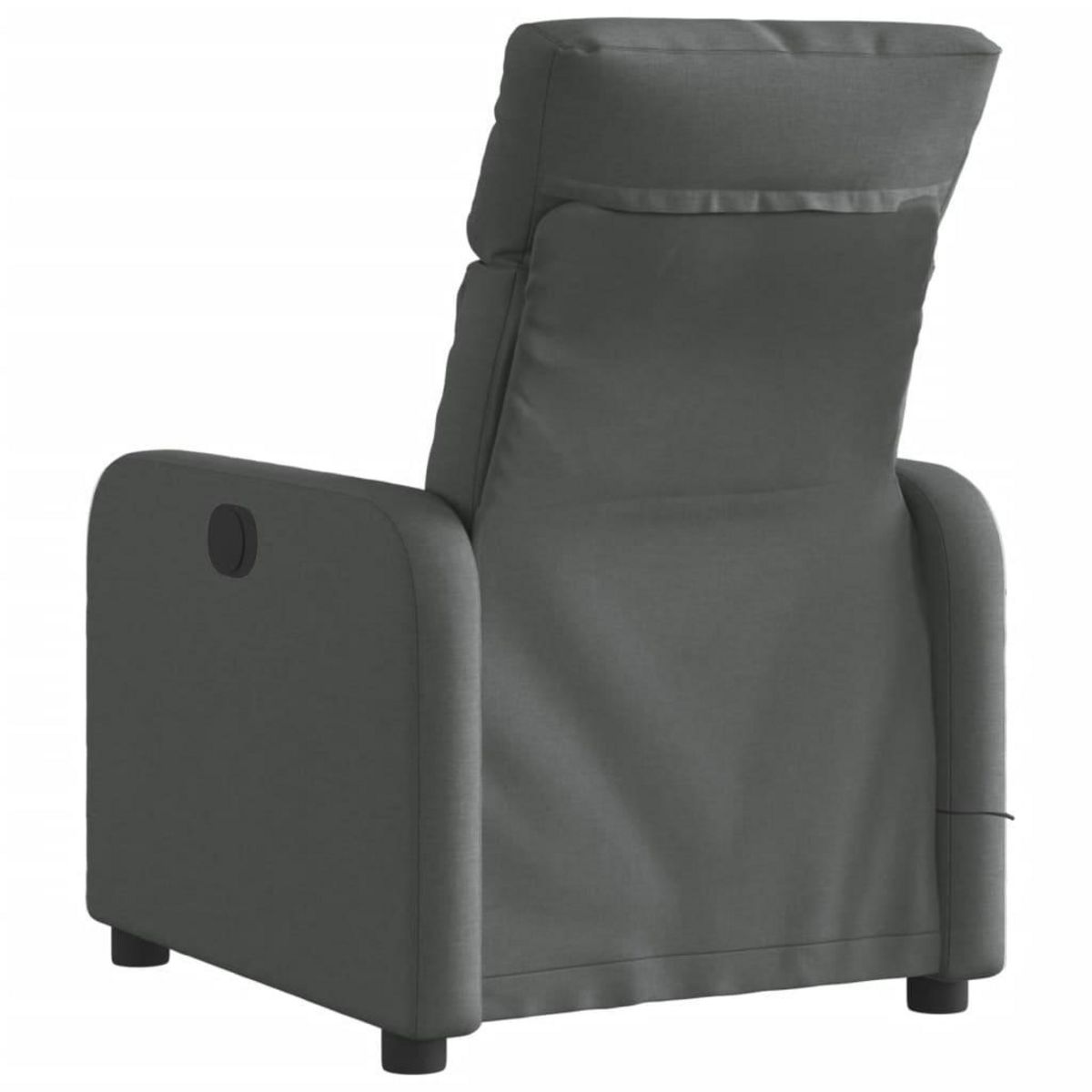 VIDAXL Fauteuil inclinable de massage electrique gris fonce tissu