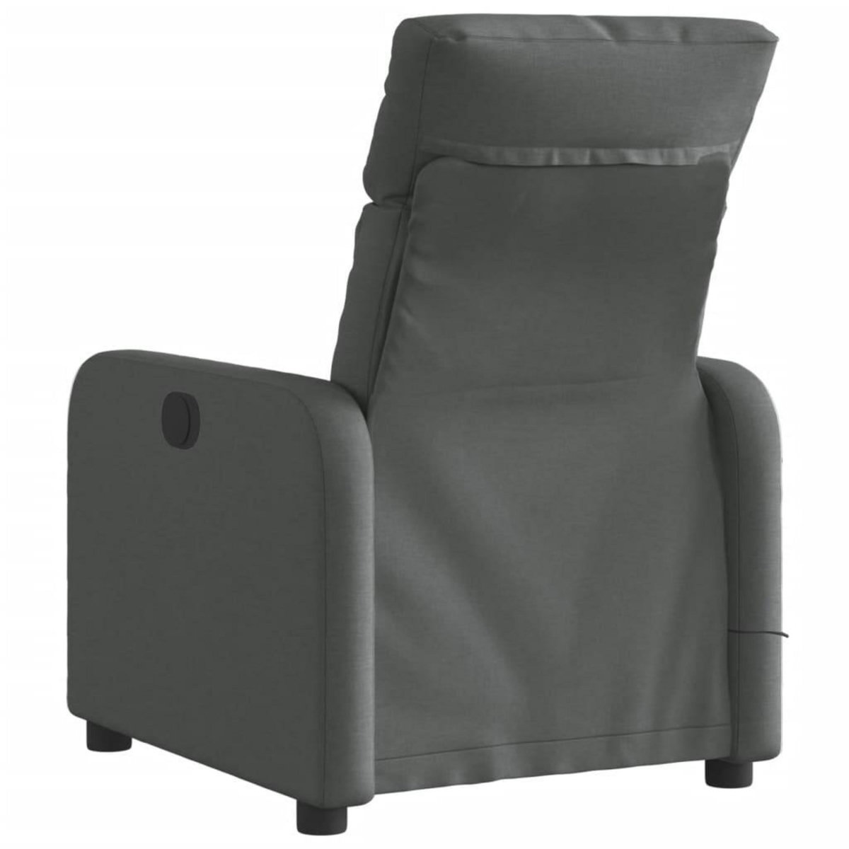 VIDAXL Fauteuil inclinable de massage electrique gris fonce tissu