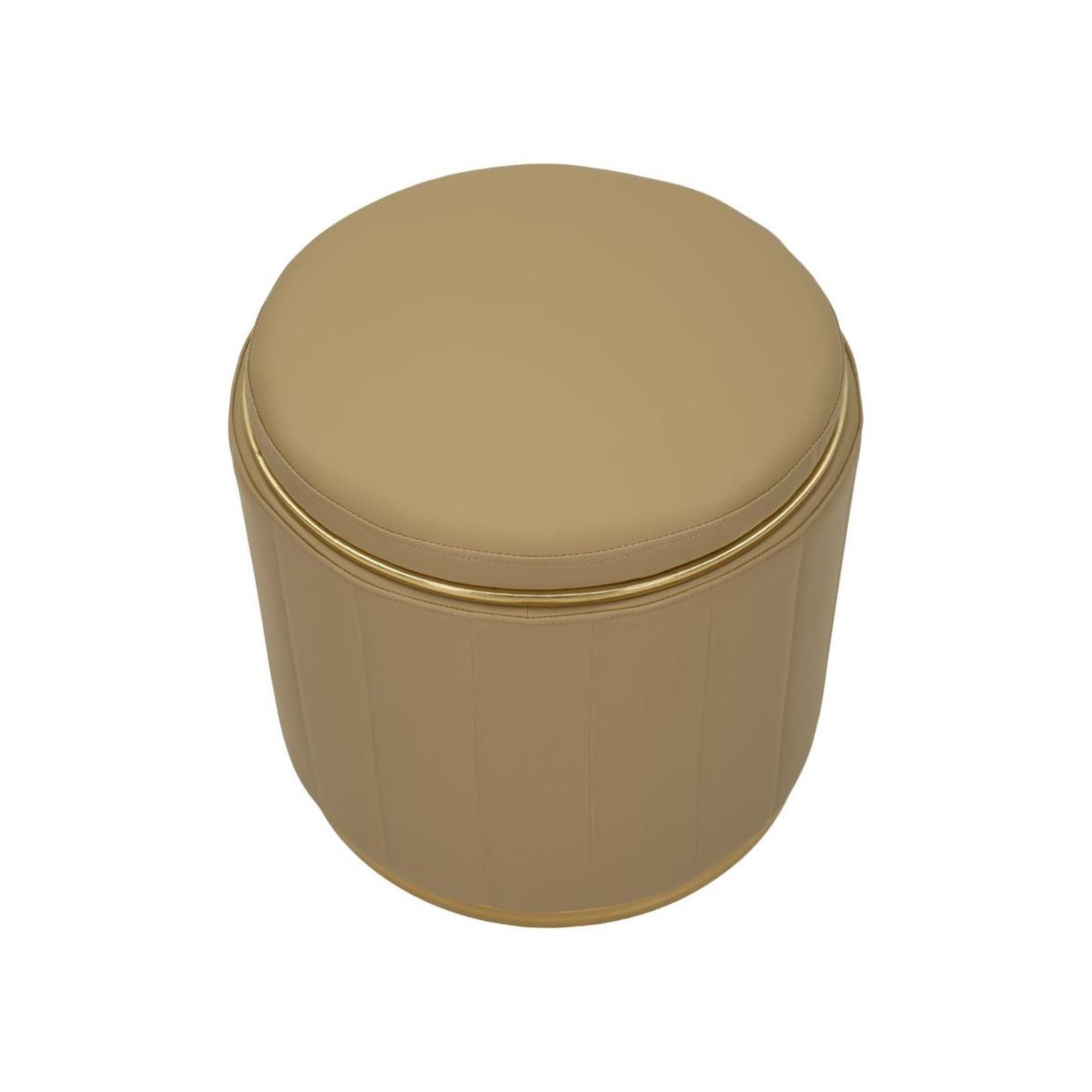 Voir la diapositive 2 : Paris Prix Pouf coffre design  london  46cm marron