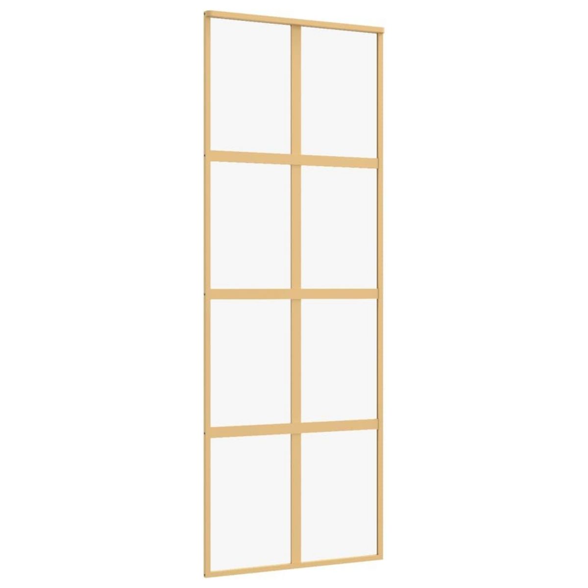 VIDAXL Porte coulissante dore 76x205 cm verre ESG clair et aluminium