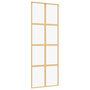 Voir la diapositive 2 : VIDAXL Porte coulissante dore 76x205 cm verre ESG clair et aluminium