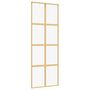 Voir la diapositive 2 : VIDAXL Porte coulissante dore 76x205 cm verre ESG clair et aluminium