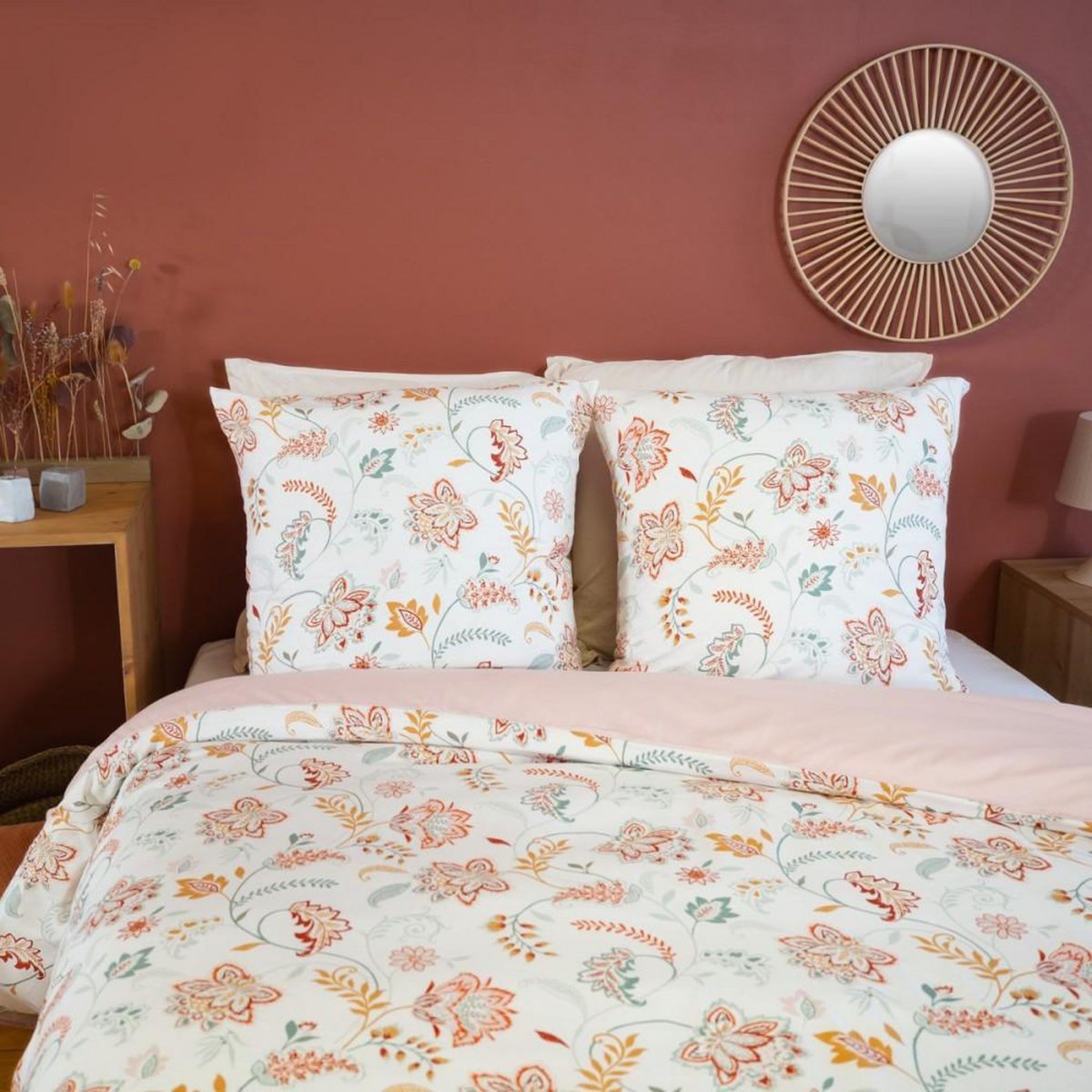 COTE DECO Housse de couette 240x220 ISPANA + 2 taies microfibre