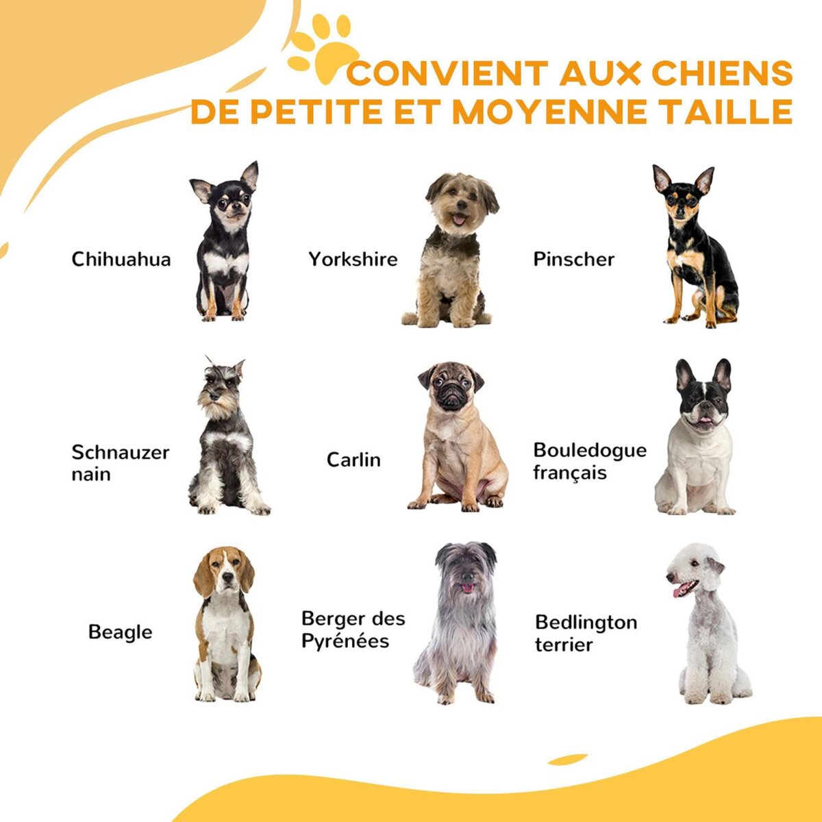 PAWHUT Barrière de sécurité pour chien - barrière à pression ajustable - double système de verrouillage - acier blanc