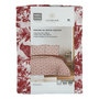 Voir la diapositive 6 : COTON PUR Parure de draps 4 pièces pour lit 140 x 190 cm Bérengère rouge