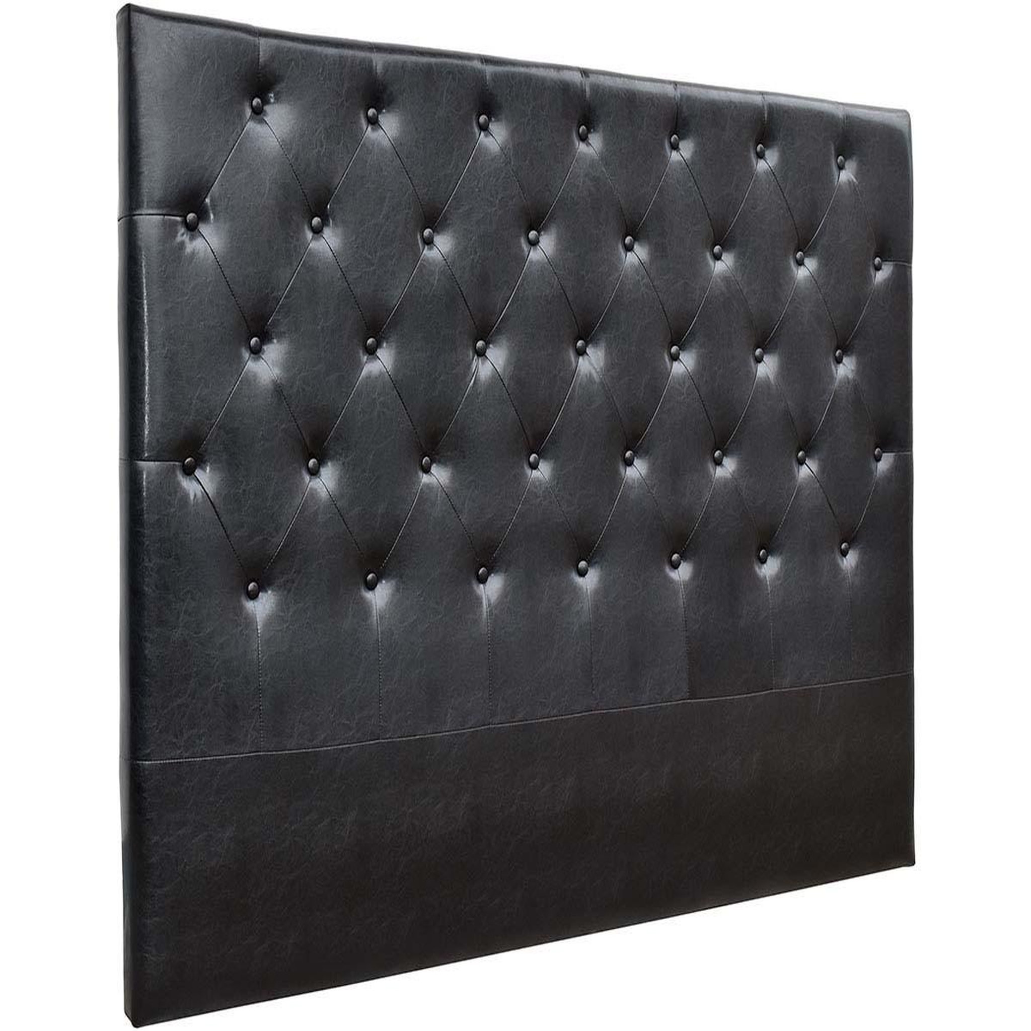 Voir la diapositive 2 : Habitat et Jardin Tête de lit capitonnée  déco  - 169 cm - noir - en pvc