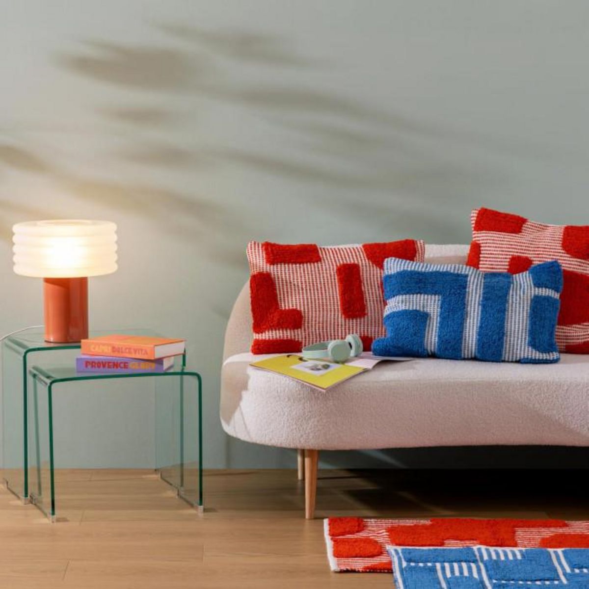 ATMOSPHERA Lampe à Poser en Verre  Asti  36cm Rose