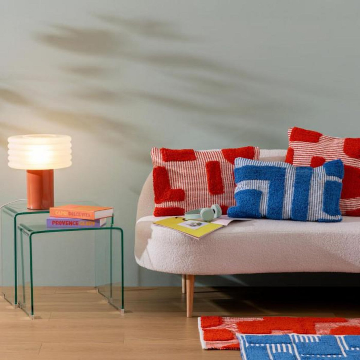 ATMOSPHERA Lampe à Poser en Verre  Asti  36cm Rose