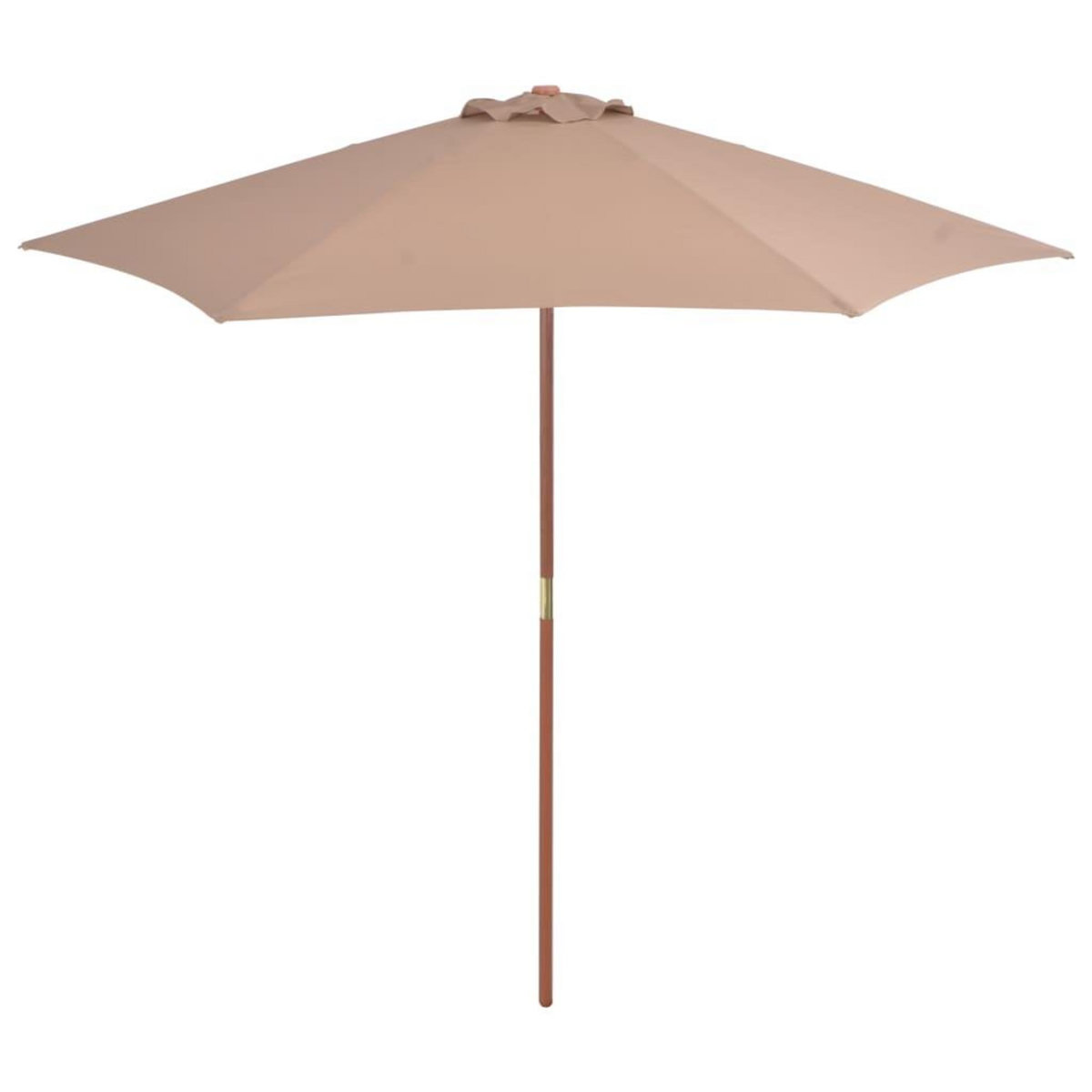 VIDAXL Parasol d'exterieur avec mat en bois 270 cm taupe