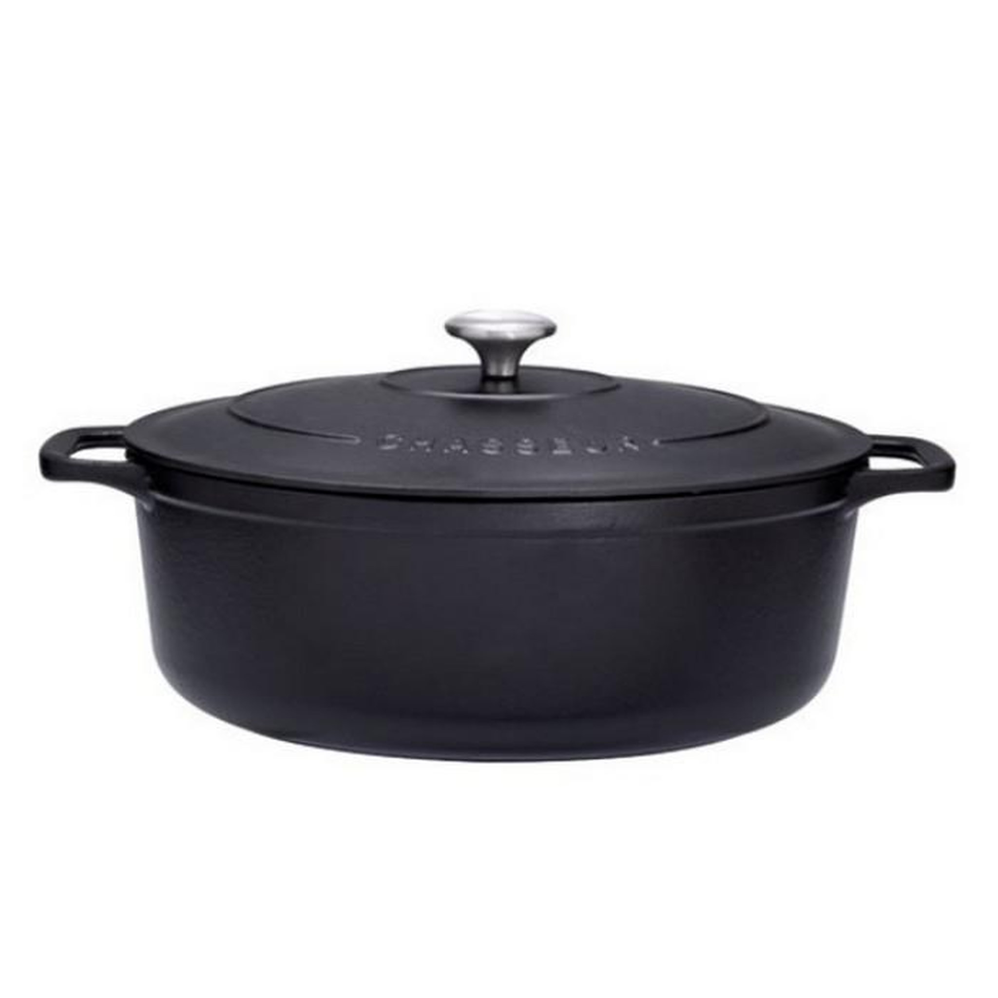 Chasseur Cocotte ovale en fonte émaillée 27cm noire sublime - puc472701