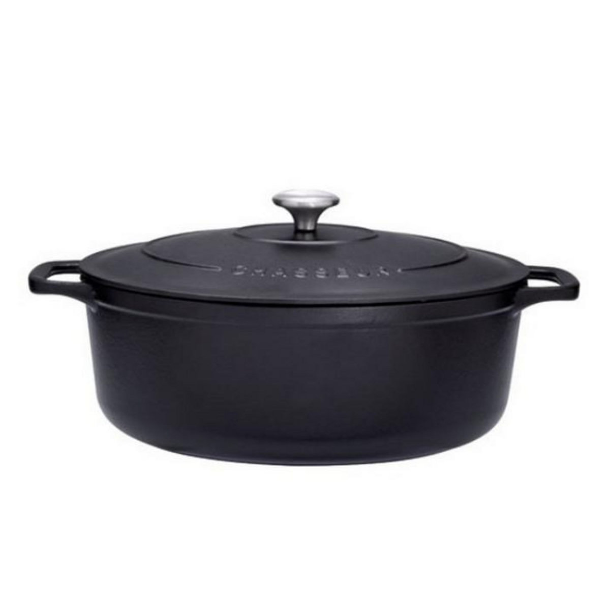 Chasseur Cocotte ovale en fonte émaillée 27cm noire sublime - puc472701