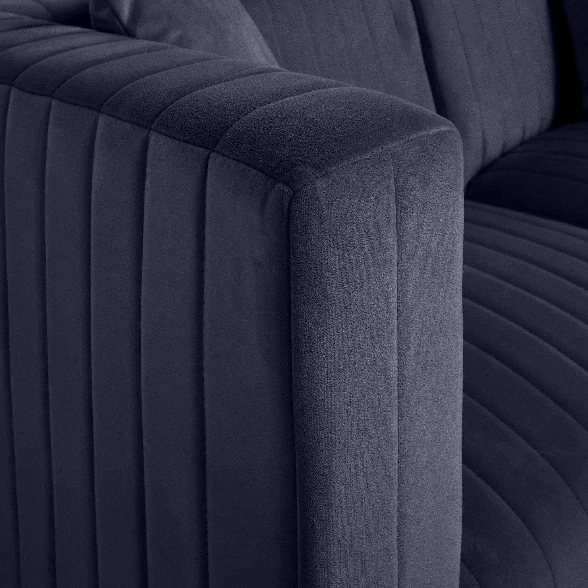 Voir la diapositive 4 : BEST MOBILIER Nova - canapé modulable d'angle réversible - 6 places - en velours