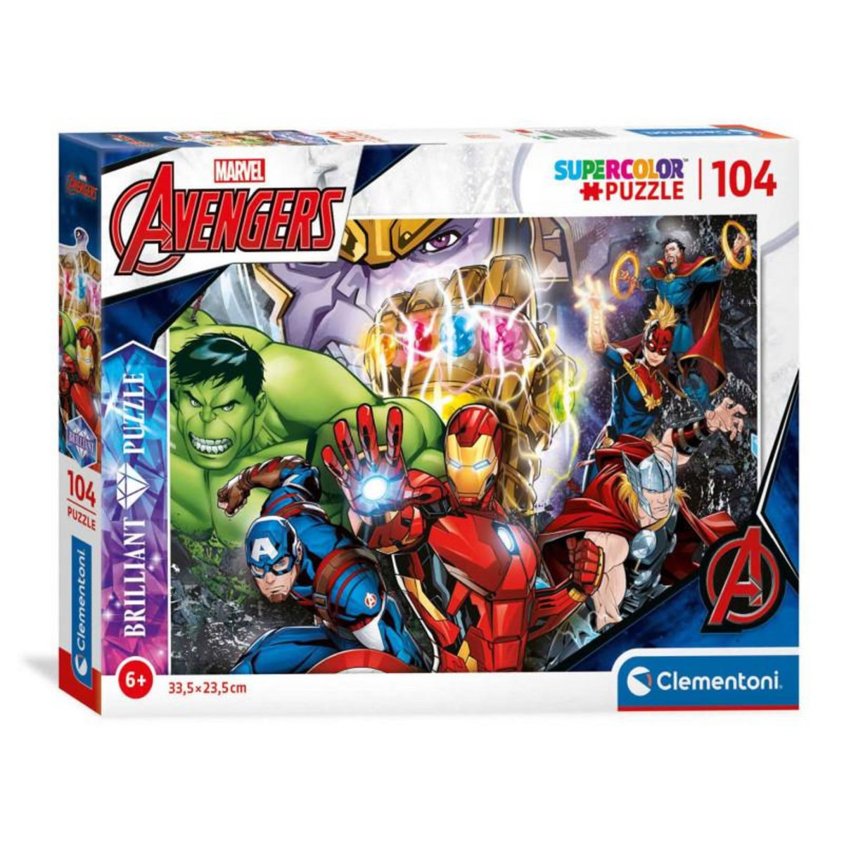 CLEMENTONI Clementoni Brilliant Puzzle Marvel Superheroes, 104st.