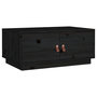 Voir la diapositive 2 : VIDAXL Table basse Noir 80x50x35 cm Bois massif de pin