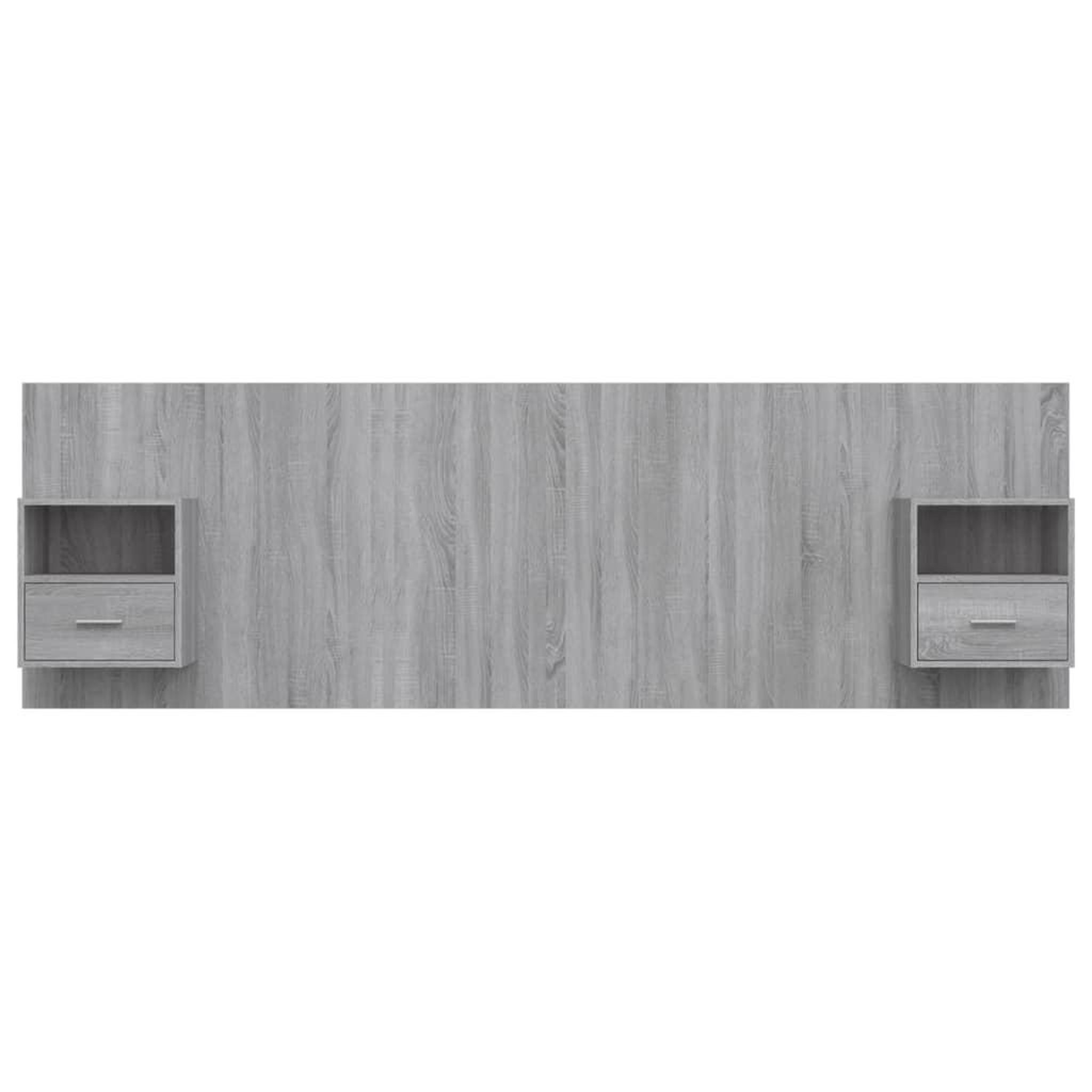 Voir la diapositive 4 : VIDAXL Tete de lit avec armoires sonoma gris Bois d'ingenierie
