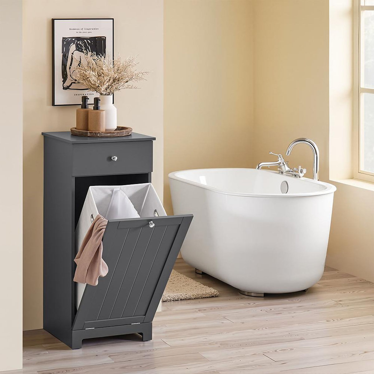 SOBUY SoBuy - Meuble de salle de bain bas avec un tiroir - Moderne - BZR21-II