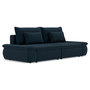 Voir la diapositive 2 : LISA DESIGN Elvona - canapé droit 3 places convertible avec coffre en tissu texturé