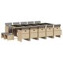 Voir la diapositive 2 : VIDAXL Ensemble a manger de jardin et coussins 15 pcs melange beige