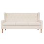 Voir la diapositive 3 : VIDAXL Ensemble de canapes 2 pcs tissu blanc creme