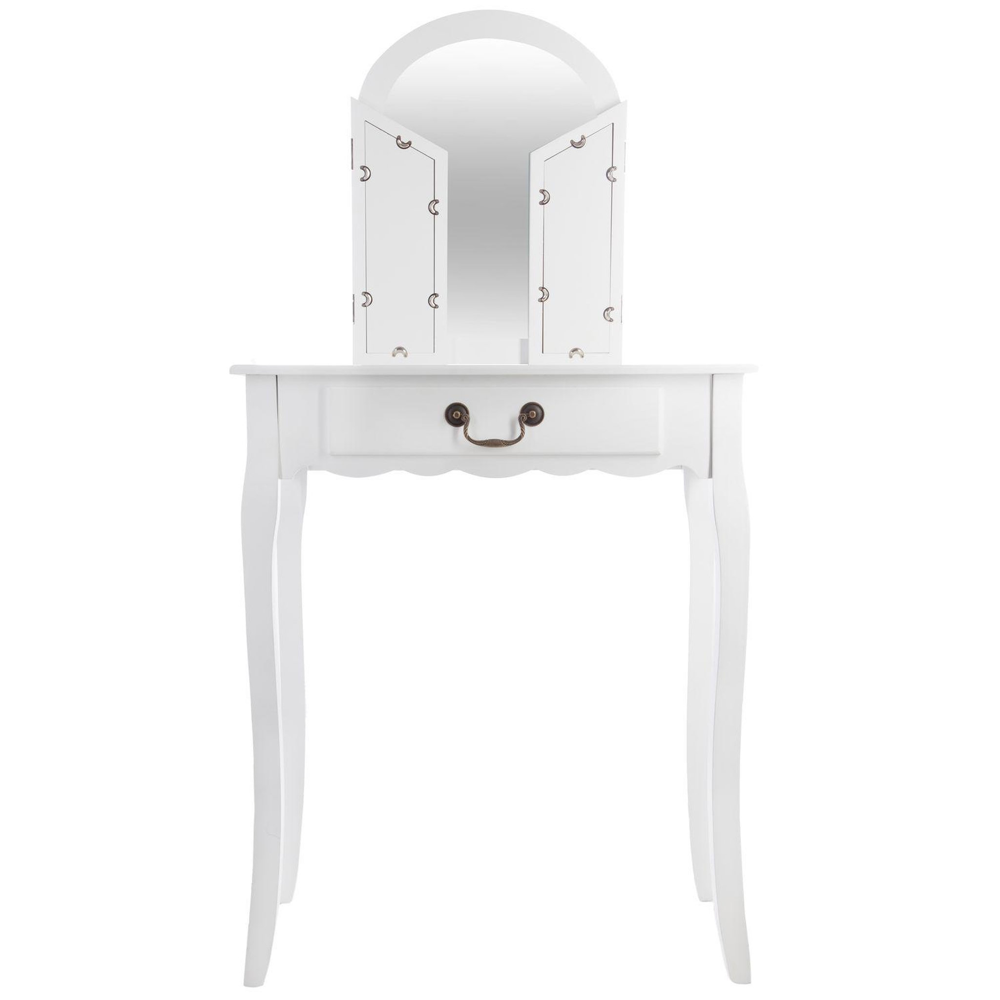 Voir la diapositive 3 : ATMOSPHERA Coiffeuse aurell - l. 65 x h. 128 cm - blanc