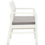 Voir la diapositive 3 : VIDAXL Banc de jardin a 2 places et coussins 120 cm Plastique Blanc
