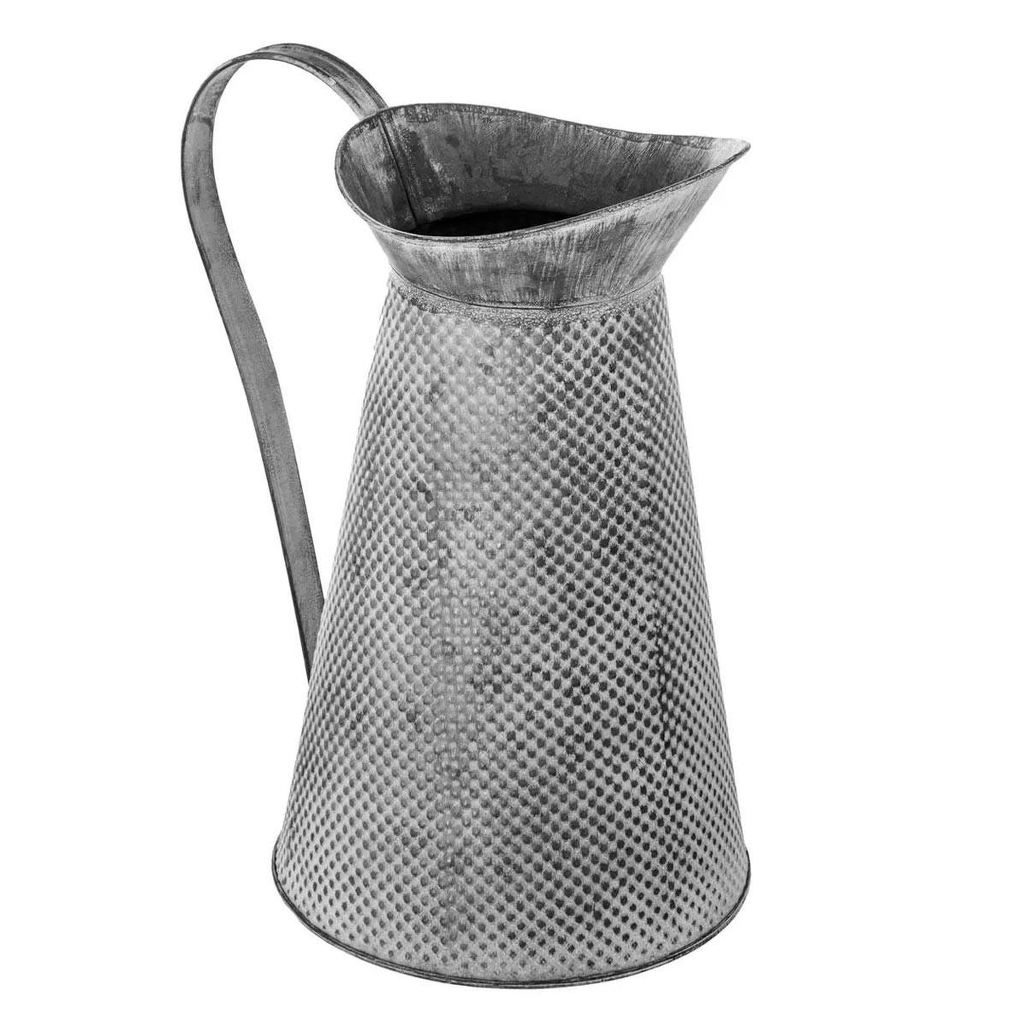 ATMOSPHERA Vase carafe vintage  zinc  28cm gris