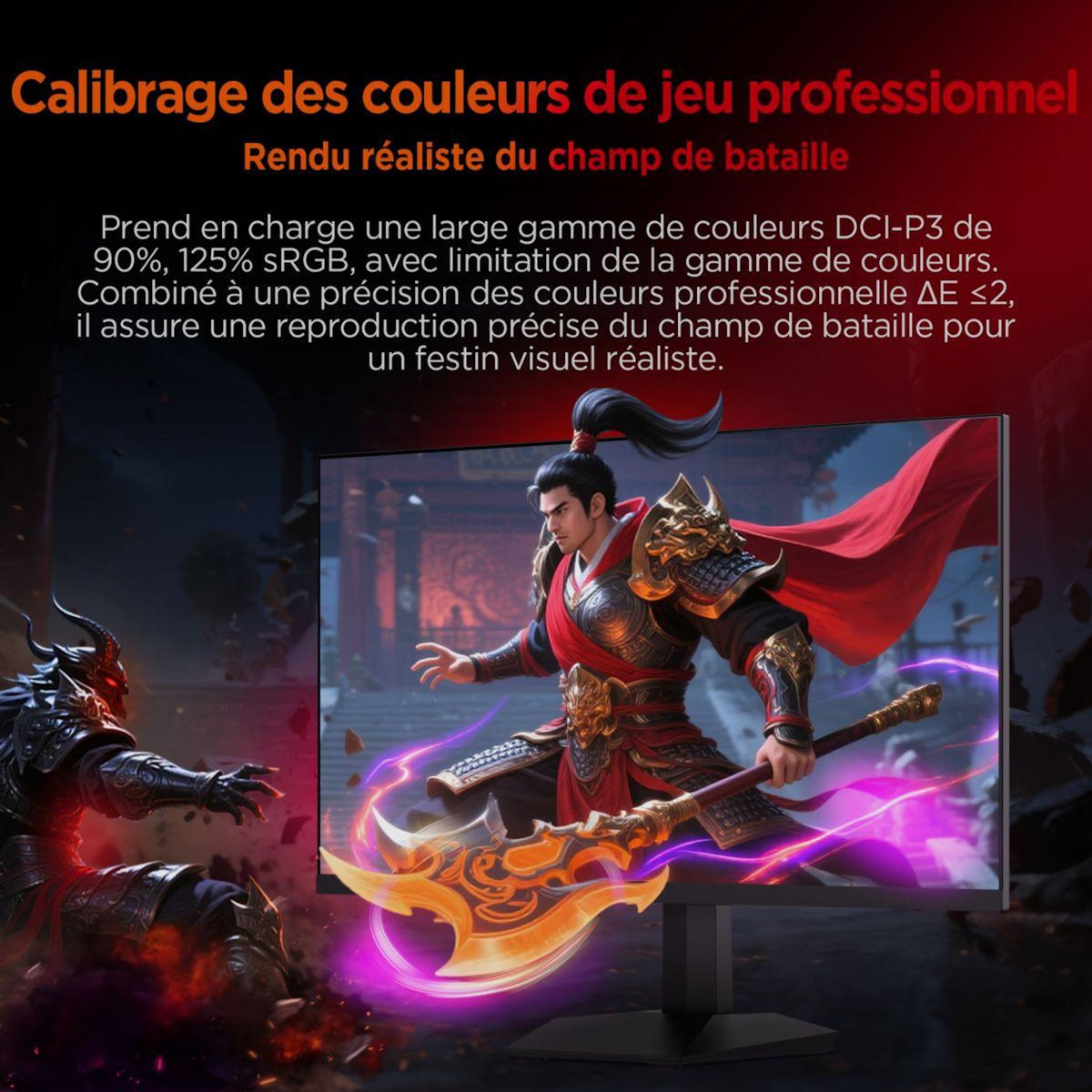 HKC Ecran PC Gamer G24H3D 24  Full HD 240Hz Fast IPS HDR 400