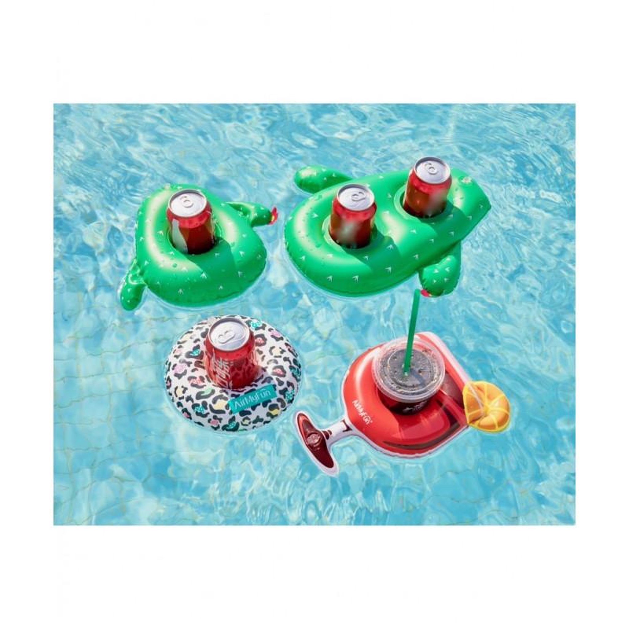 Voir la diapositive 3 : AIRMYFUN Porte Boisson Gonfable pour Piscine ou Plage, Flotteur, Accessoire d'Eau - Cocktail Passion 29x20cm