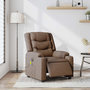 Voir la diapositive 2 : VIDAXL Fauteuil inclinable de massage electrique marron tissu