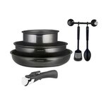 Arthur Martin Batterie de cuisine - Tous feux dont induction - Arthur Martin - AM9582 - Aluminium - Anti-adhésif - 6 pieces - Poignée amovib