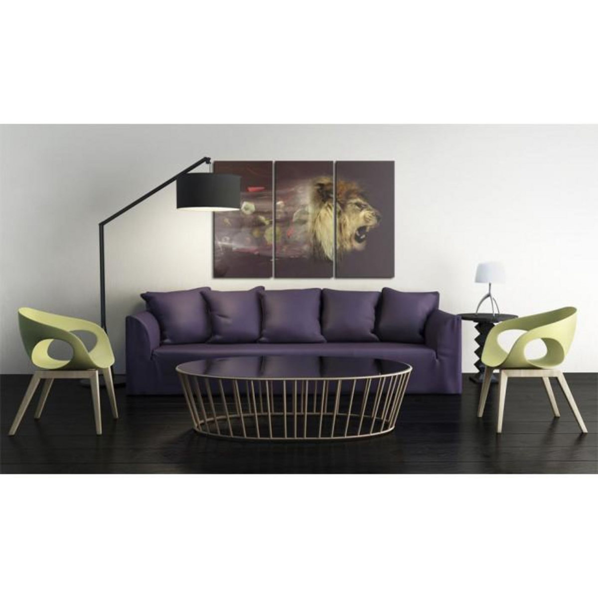 Paris Prix Tableau Imprimé  Lion Abstraction