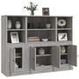 Voir la diapositive 4 : VIDAXL Buffets 3 pcs sonoma gris bois d ingénierie