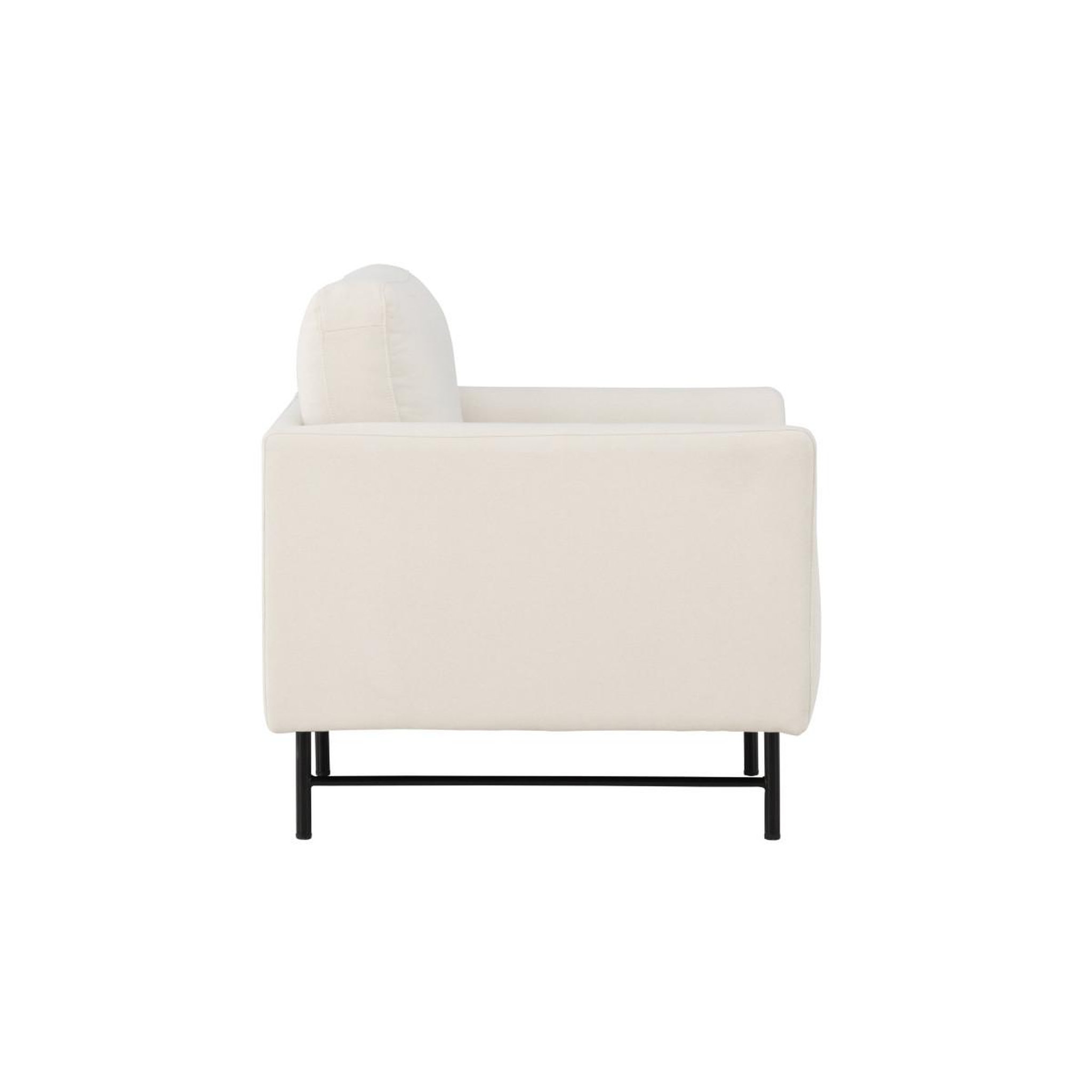 Voir la diapositive 3 : Paris Prix Fauteuil design en tissu  sky  87cm blanc