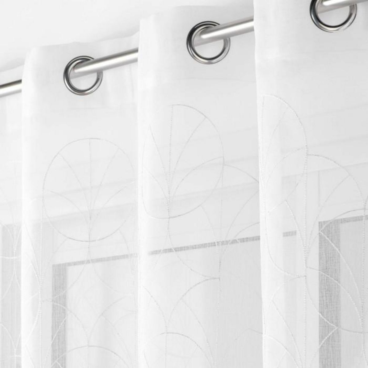 Paris Prix Rideau Voilage à Œillets  Felicia  140x240cm Blanc