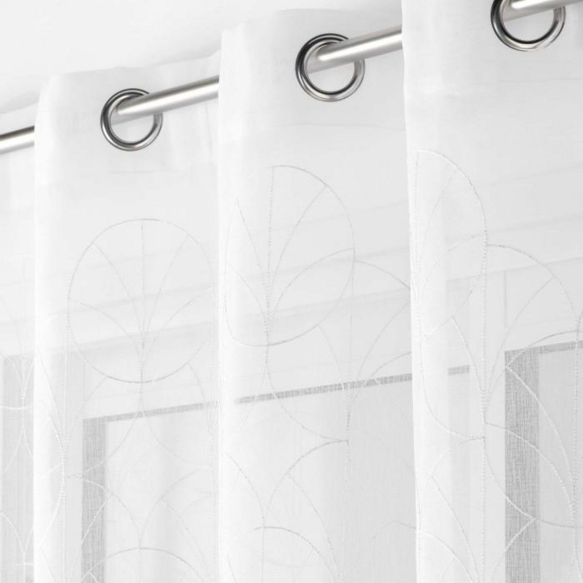 Paris Prix Rideau Voilage à Œillets  Felicia  140x240cm Blanc