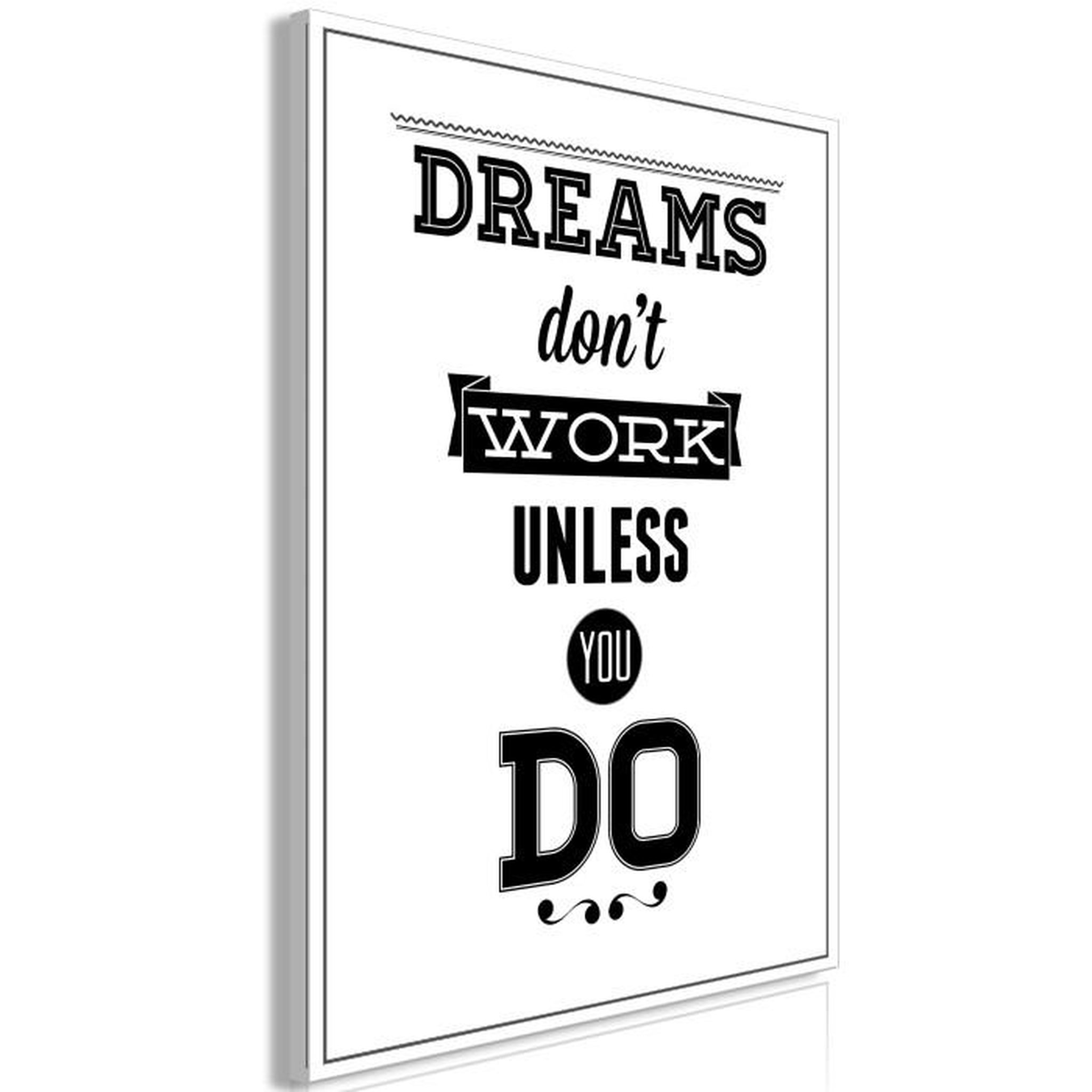 Paris Prix Tableau Imprimé  Dreams Don't Work Unless You Do. Coloris disponibles : Multicolore