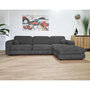 Voir la diapositive 1 : LISA DESIGN Rachel - canapé d'angle droit 4 places en tissu bouclette