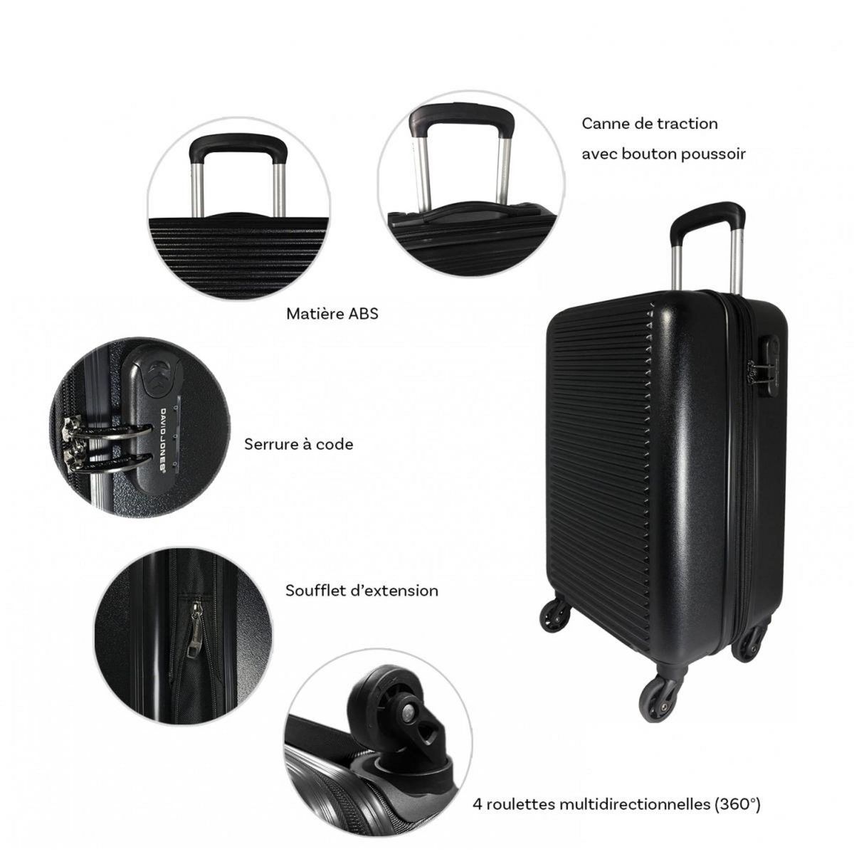 David Jones Valise cabine rigide  55cm