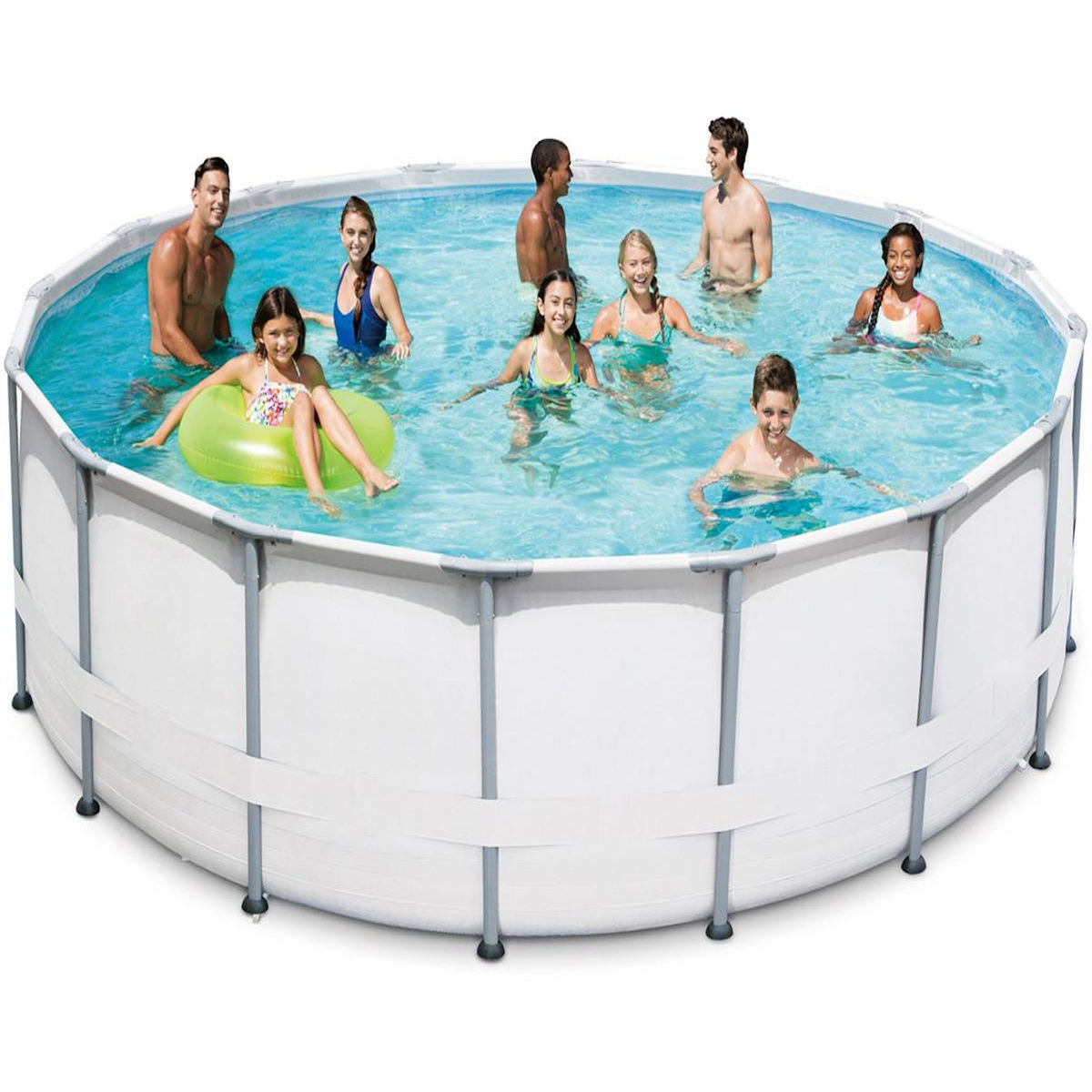 Habitat et Jardin Piscine tubulaire - Ø 5,49 x 1,32 m - Sans filtration