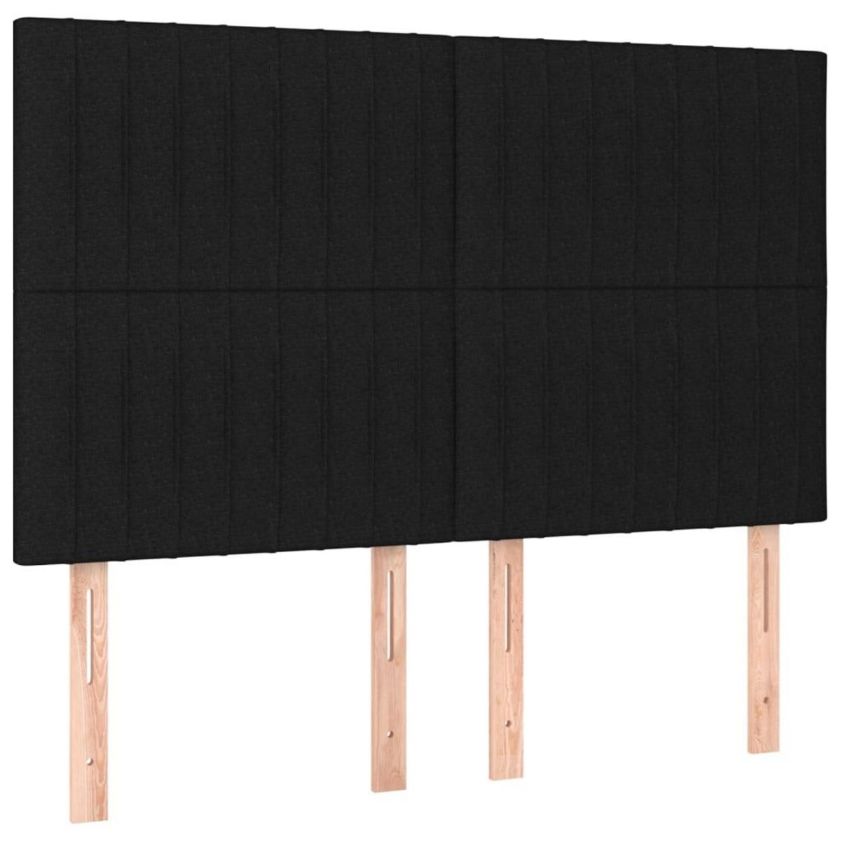 VIDAXL Tete de lit a LED Noir 144x5x118/128 cm Tissu