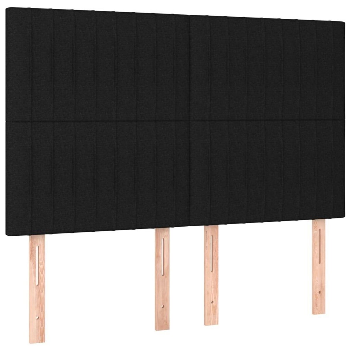 VIDAXL Tete de lit a LED Noir 144x5x118/128 cm Tissu