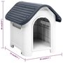 Voir la diapositive 6 : VIDAXL Niche pour chien Gris 59x75x66 cm Polypropylene