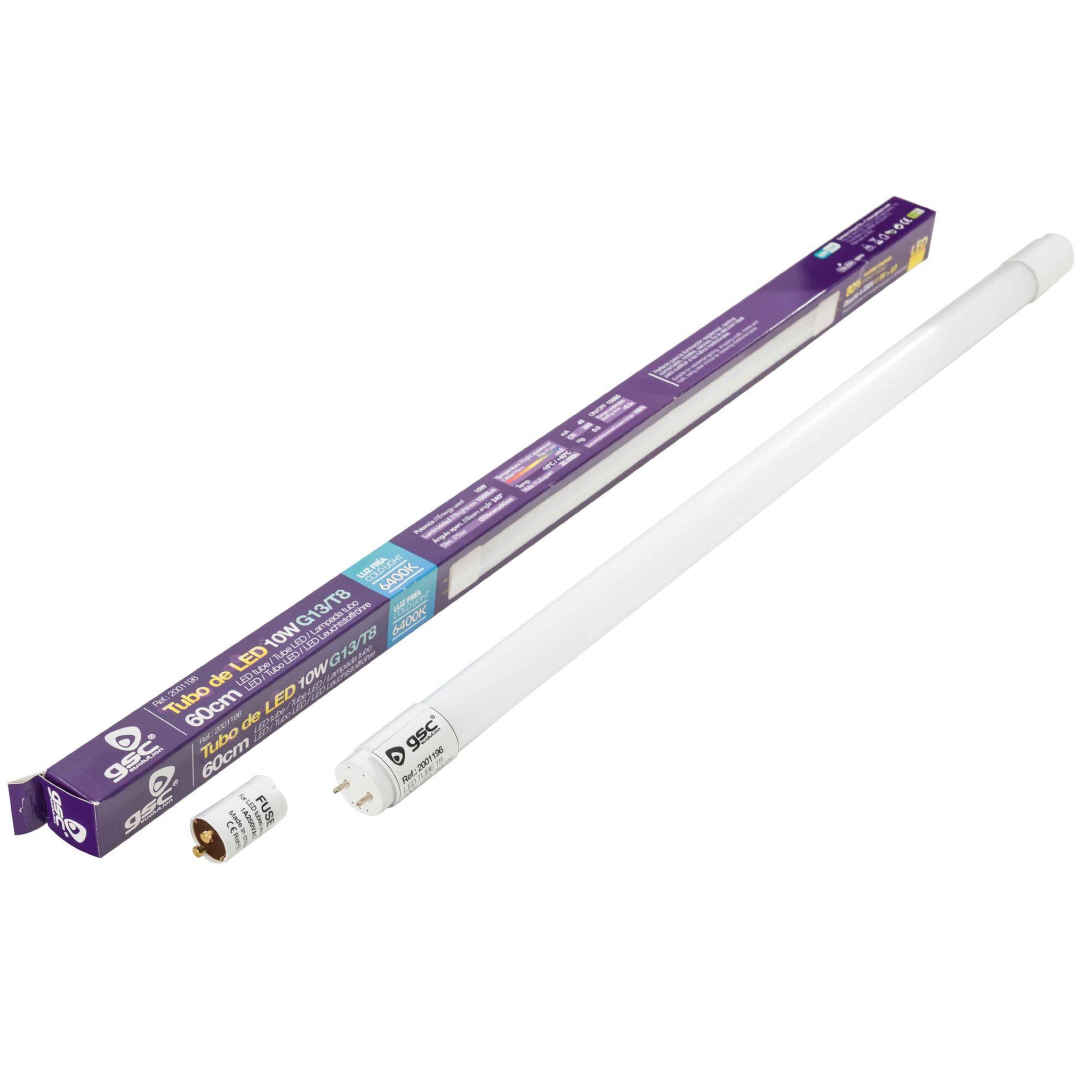 Voir la diapositive 1 : Gsc Néon 44 led 60cm t8 9w 6400k