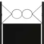VIDAXL Cloison de separation 4 panneaux Noir 160 x 180 cm