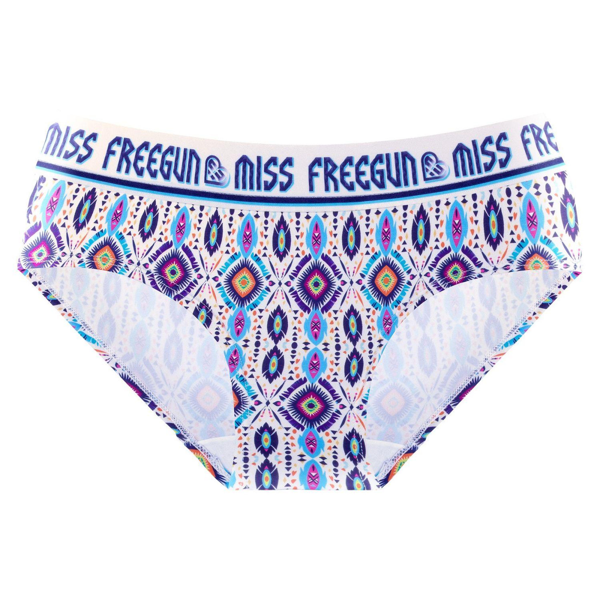 Voir la diapositive 4 : FREEGUN Lot de 4 culottes fille Ethnic