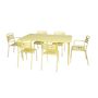 Voir la diapositive 4 : SWEEEK Table de jardin métal 6-8 places, Amelia 160x90xH72.5cm