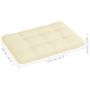 Voir la diapositive 6 : VIDAXL Coussins de canape palette lot de 7 Creme