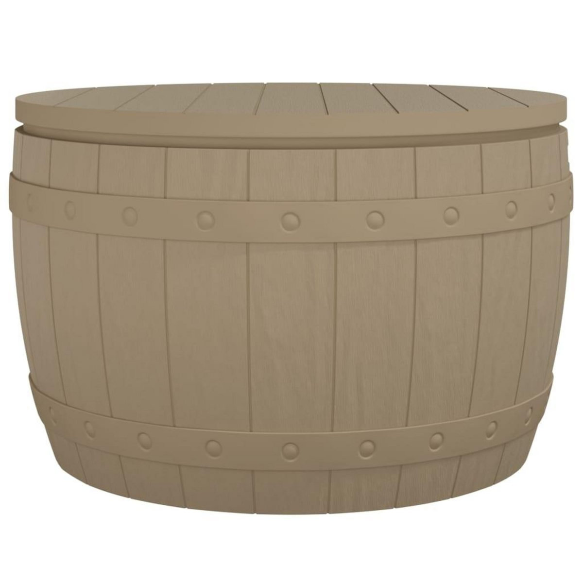 VIDAXL Boîte de rangement de jardin 3 en 1 marron clair polypropylene